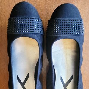 EUC Women's Black Anne Klein Sport Deiessa Wedges, size 8.5